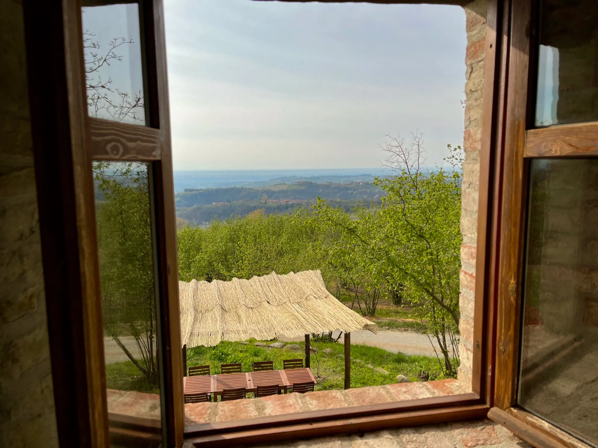 Vista dalla finestra della doccia